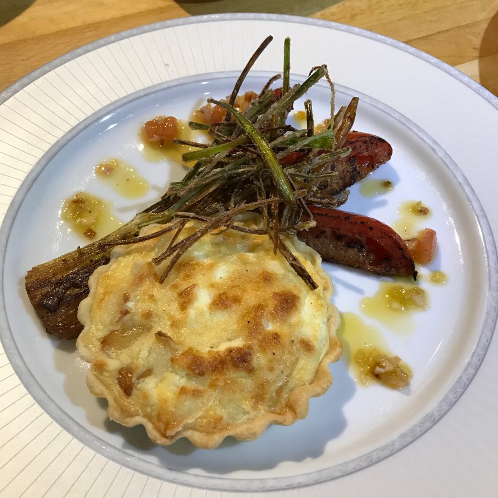 Smoked Haddock and Goat's Cheese Tart with Leeks and Tomatoes - 20180817