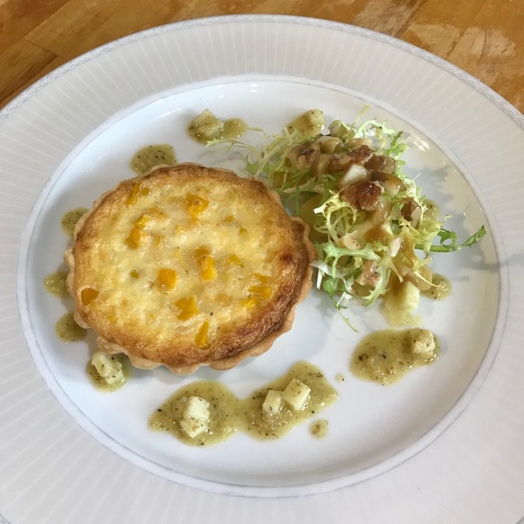 20190515 - Sweetcorn Tart with Apple and Walnut Dressing