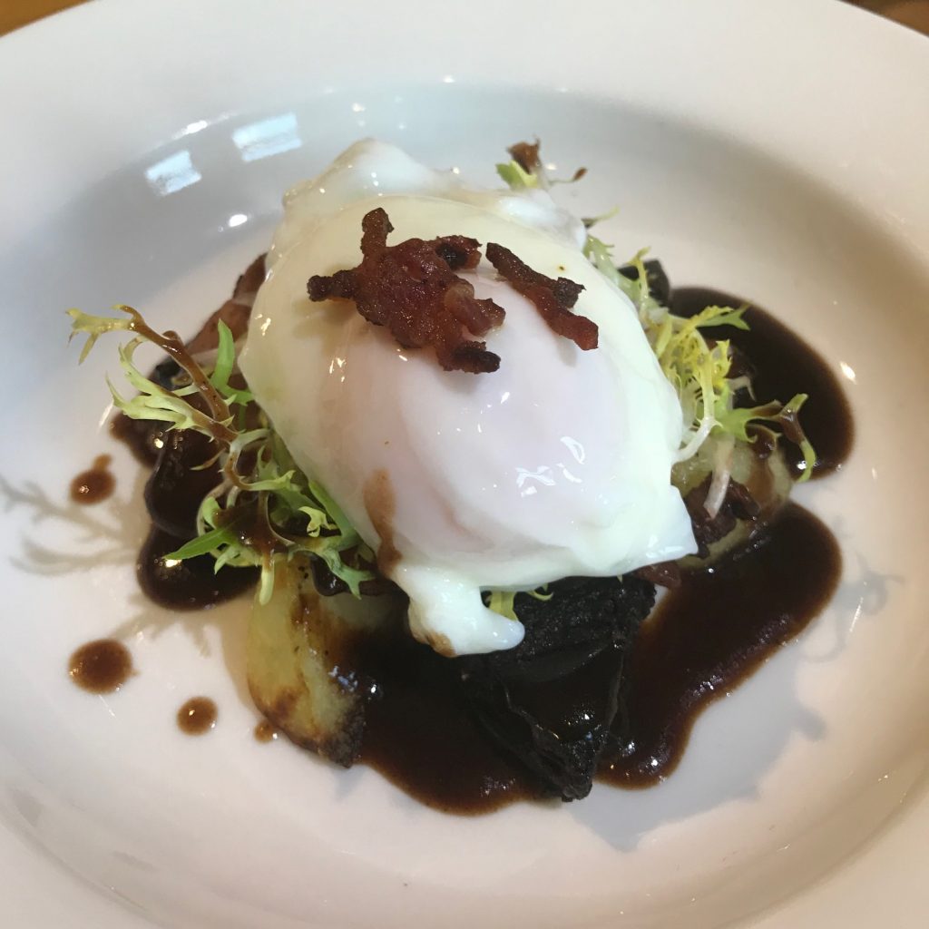 20190606 - Poached Egg, Bacon & Black Pudding Salad