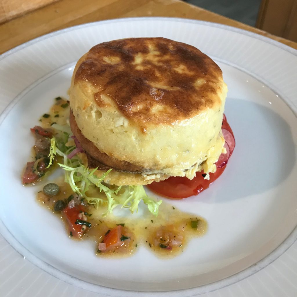 20190612 - Goats' Cheese Soufflé with Tomatoes & Chilli