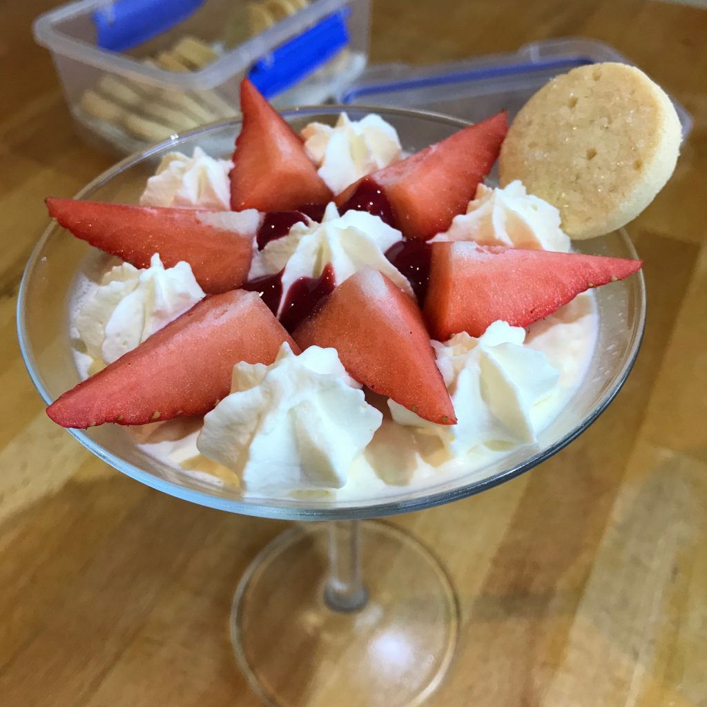 20190613 - Panna Cotta with Strawberries and Cream
