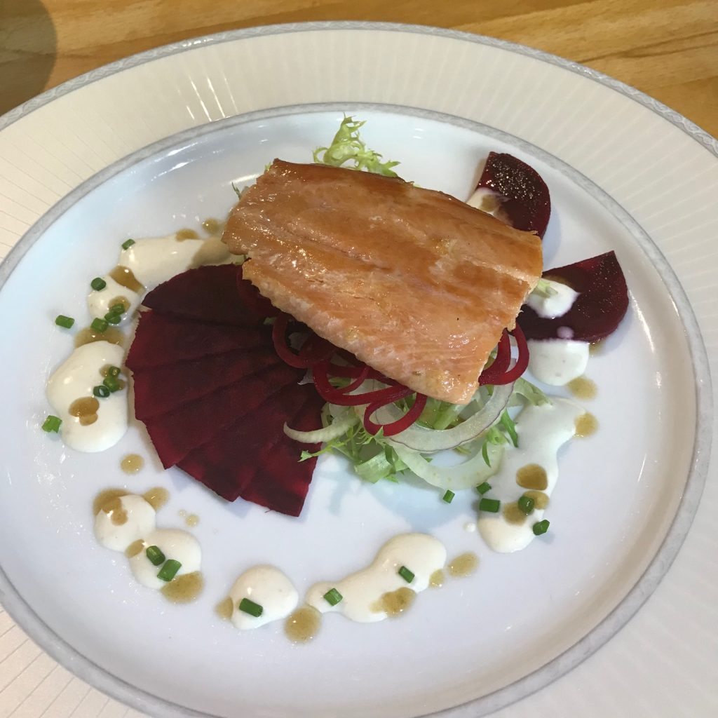 20190618 - Trout with Beetroot & Creamed Horseradish