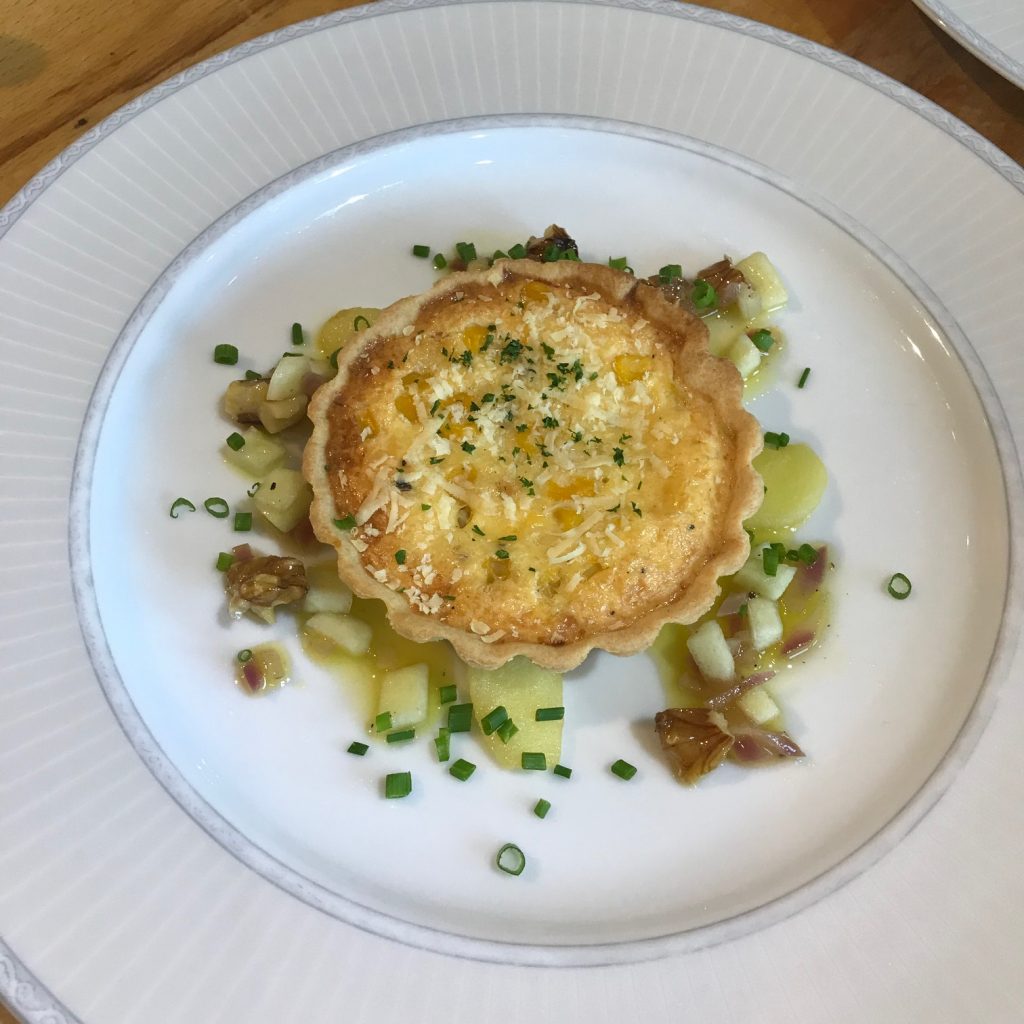 20190626 - Sweetcorn Tart with Apple and Walnut Dressing