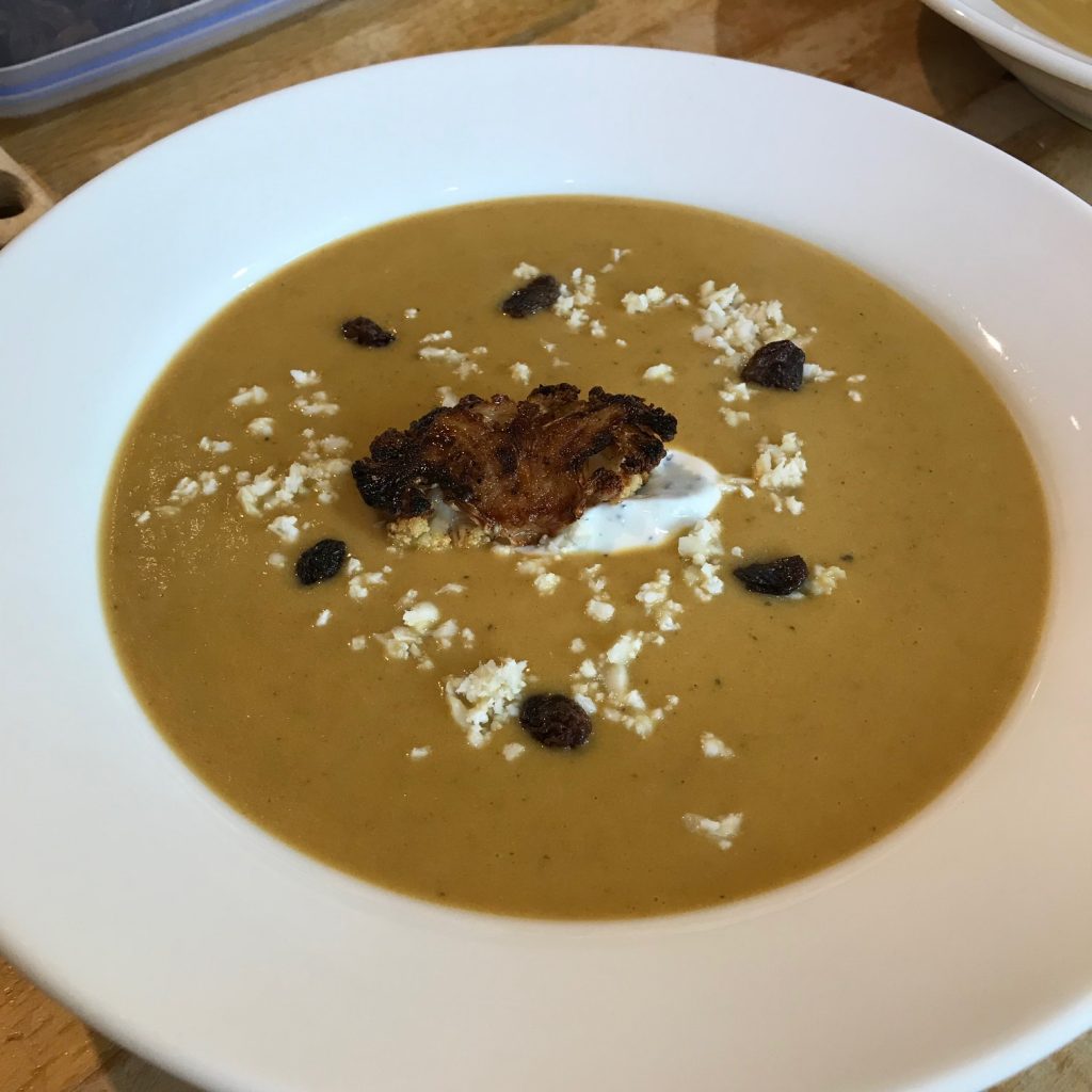 20190628 - Spiced Cauliflower Soup with Roasted Cauliflower and Cauliflower Cous Cous