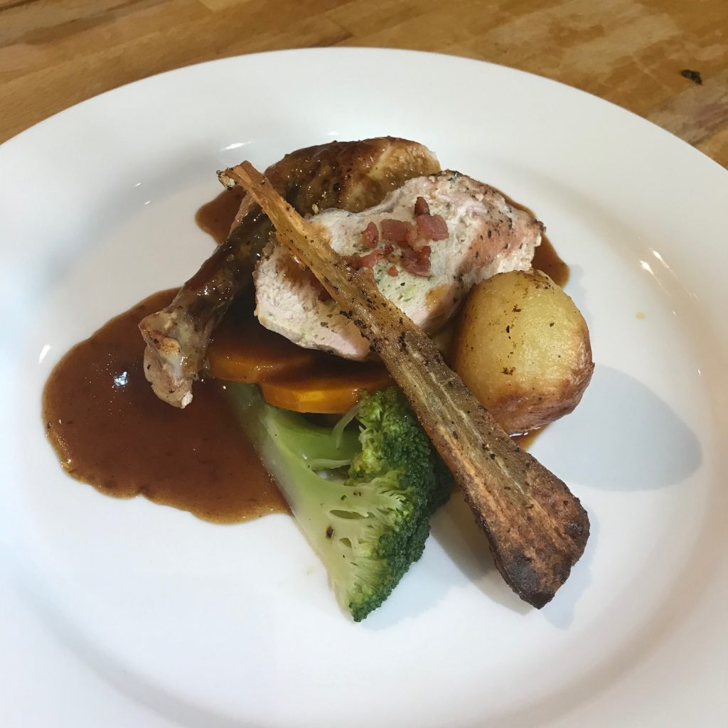 20190715 - Guinea Fowl with Leek & Sage Stuffing and a Bacon & Sherry Sauce