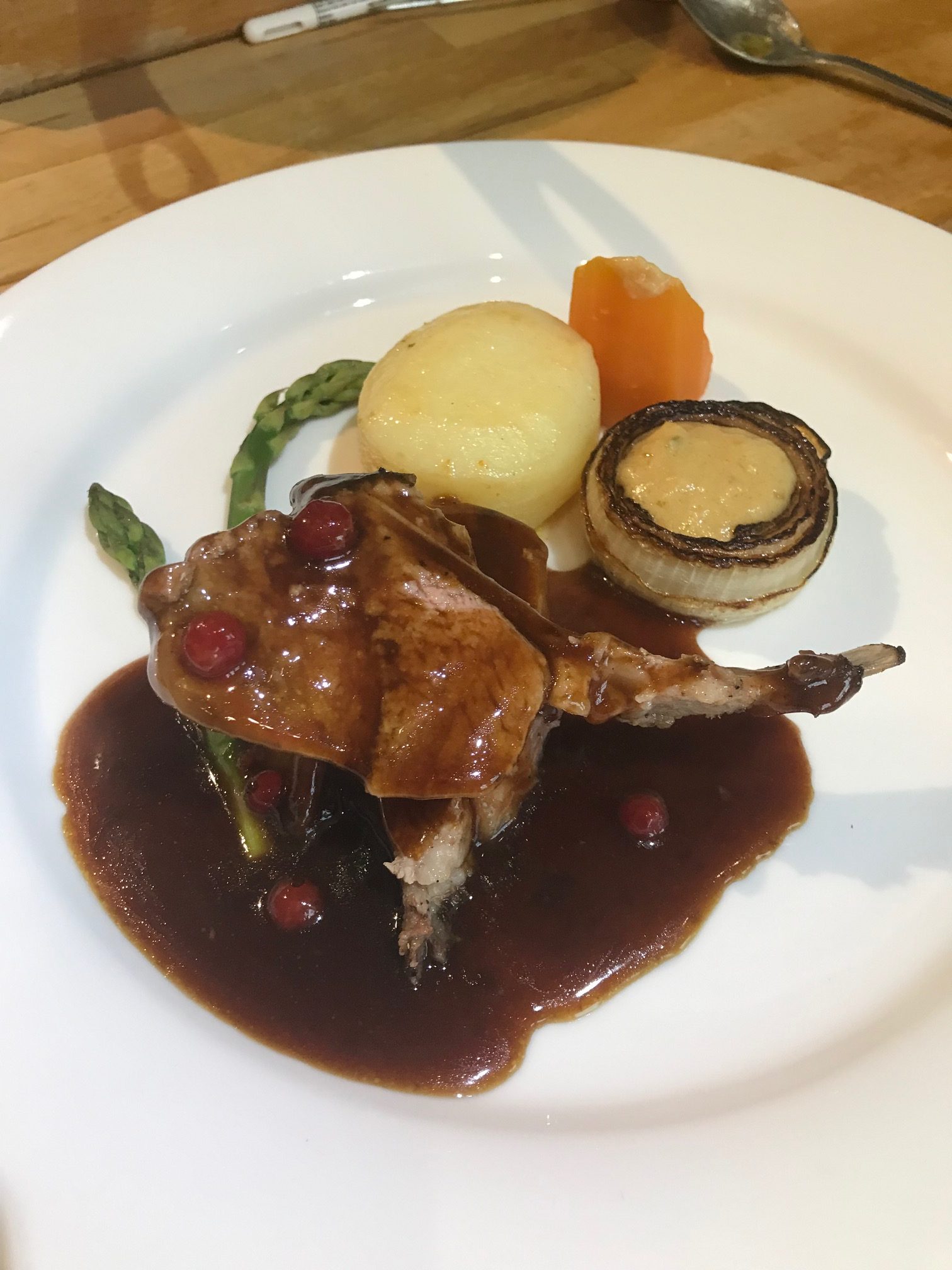 20190807 - Rack of Lamb with Roast Onion Purée and a Redcurrant Sauce