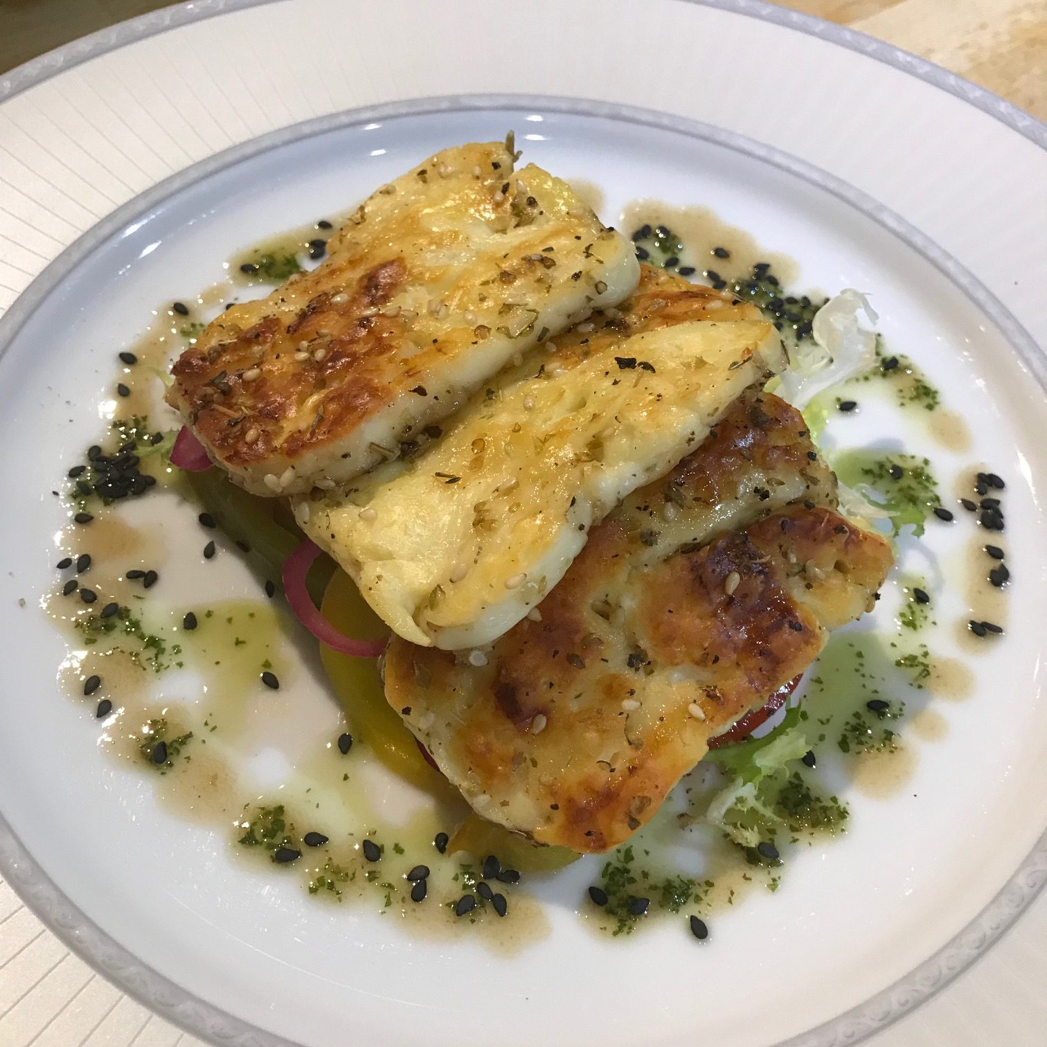 20190815 - Halloumi with Tomatoes, Sweet Peppers & Shallots