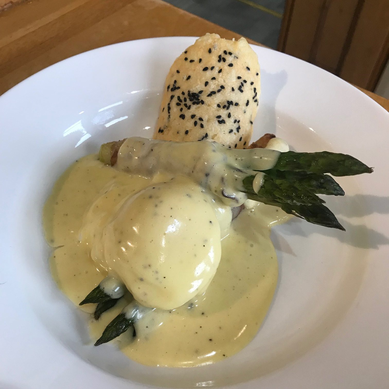 20190816 - Soft Poached Egg with Asparagus, Pancetta & Béarnaise Sauce